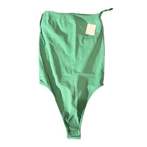 NWT Free People Green Strapless‎ Thong Body Suit Size M-L